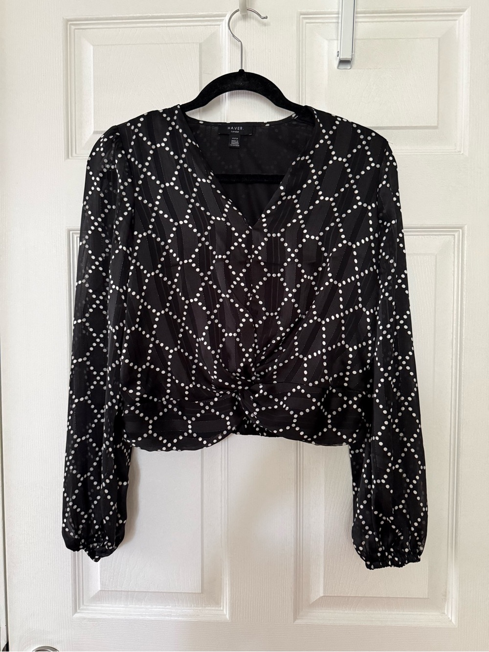 Haver London Black and White Blouse